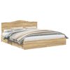 vidaXL Opbevaringsseng Sonoma eg 180 x 200 cm Konstrueret tr&aelig;