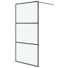 vidaXL brusev&aelig;g 100x195 cm matteret sikkerhedsglas sort
