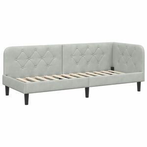 vidaXL Hj&oslash;rnesengramme Lysegr&aring; 80 x 200 cm Fl&oslash;jl