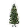 vidaXL Kunstigt juletræ med 150 LED'er Grøn 120 cm PE og PVC