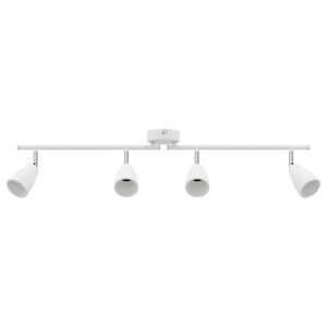 vidaXL Loftsspot med spotlights Hvid 70 x 12,5 x 10,5 cm Metal
