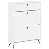 vidaXL Sko skab BREDA 78 x 24 x 103 cm Konstrueret tr&aelig; Hvid