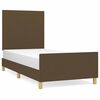vidaXL Sengeramme uden madras M&oslash;rkebrun 80x200 cm Stof