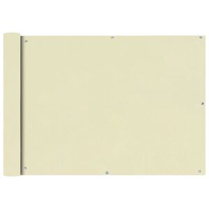 vidaXL balkonafsk&aelig;rmning 75x400 cm Oxford-stof cremefarvet
