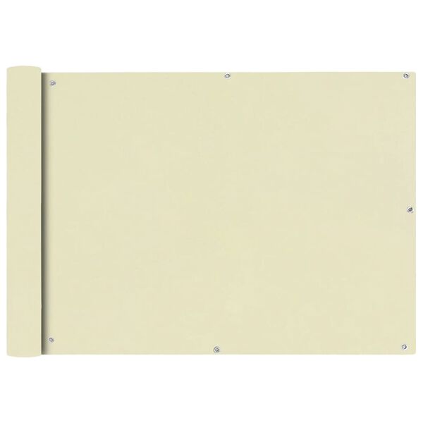 vidaXL balkonafskærmning 75x400 cm Oxford-stof cremefarvet