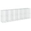 vidaXL gabionkurv med cover 600x100x200 cm galvaniseret jern
