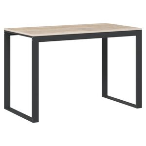 vidaXL computerbord 110x60x73 cm sp&aring;nplade sort og egetr&aelig;