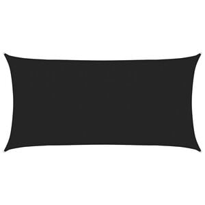 vidaXL Solsejl Sort 2 x 6 m HDPE