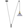 vidaXL pendellampe h&oslash;jdejusterbar E27 &Oslash; 22 cm metal glans gr&aring;