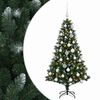 vidaXL Kunstig juletr&aelig; med kugler 120 cm 150 LED'er Varm hvid