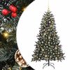 vidaXL Kunstigt juletr&aelig; Gr&oslash;n 150 cm PVC og plastik og st&aring;l