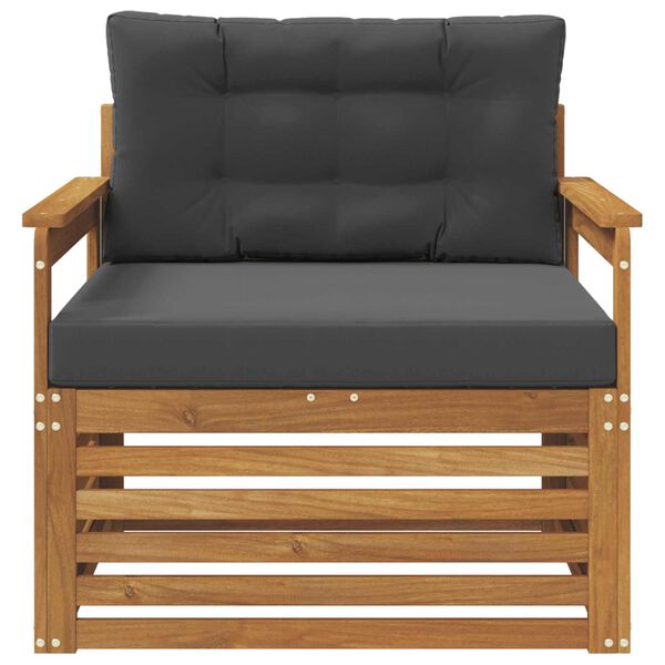 vidaXL Udend&oslash;rs sofagruppe Soli Akacietr&aelig; og polyester Naturfarvet