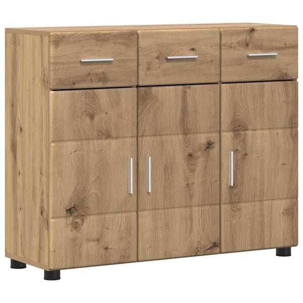 vidaXL Sideboard med hylde FLORIN Artisan Egetr&aelig; 88,5 x 30,5 x 73 cm