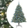 vidaXL Kunstigt juletr&aelig; Gr&oslash;n 180 cm PVC og plastik og st&aring;l