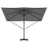 vidaXL Roma Parasol Antracit 286 x 285 x 265 cm Polyester og Aluminium