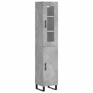 vidaXL skab 34,5x34x180 cm konstrueret tr&aelig; betongr&aring;