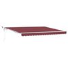 vidaXL markise med LED-lys 400x300 cm automatisk betjening bordeaux