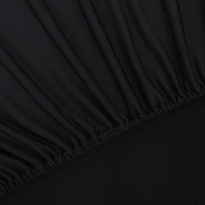 vidaXL sofabetræk elastisk polyesterjersey sort