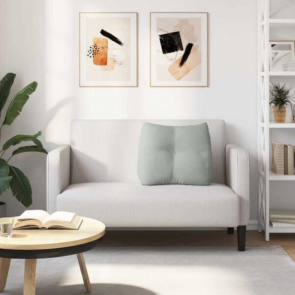 vidaXL Rygpude Lysegr&aring; 60 x 24 x 50 cm Fl&oslash;jl