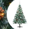 vidaXL Kunstigt juletr&aelig; med 150 LED'er Gr&oslash;n 150 cm PVC og St&aring;l