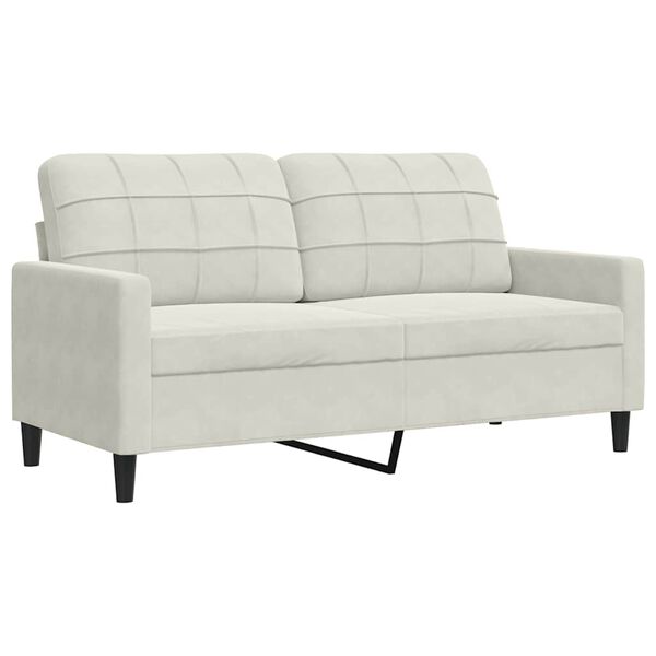 vidaXL 2-personers sofa 140 cm velour cremefarvet