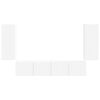 vidaXL Tv v&aelig;gskab s&aelig;t V&aelig;gmonteret 4 pcs Hvid Konstrueret tr&aelig;