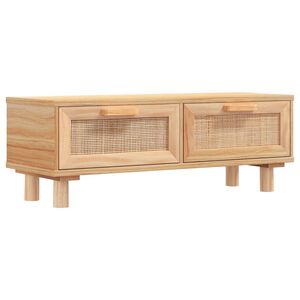 vidaXL sofabord 80x40x30 cm konstrueret tr&aelig; og massivt fyrretr&aelig; brun
