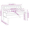 vidaXL b&aelig;nk med rygl&aelig;n 119,5x64,5x75 cm velour bl&aring;