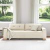 vidaXL Sofa Beige 221 x 80 x 80 cm Linned-blandet stof