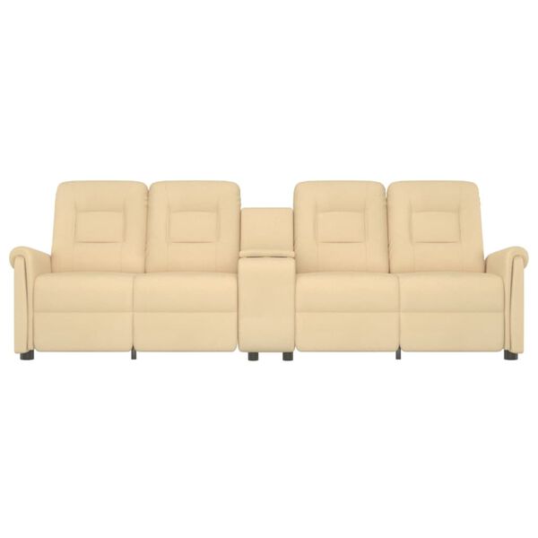 vidaXL 4-personers massagestol med kopholder cremefarvet