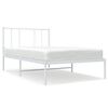 vidaXL sengeramme med sengegavl 107x203 cm metal hvid