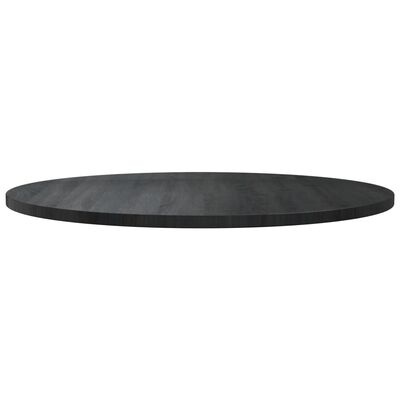 vidaXL bordplade Ø90x2,5 cm massivt fyrretræ sort
