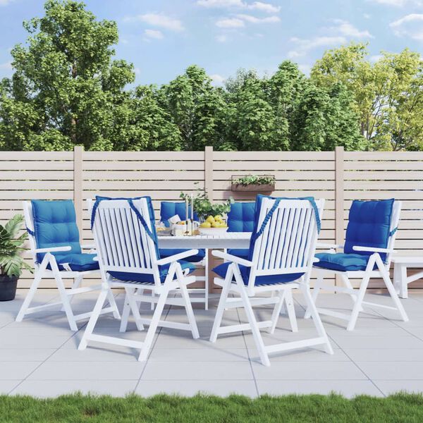 vidaXL stolehynder med lav ryg 6 stk. oxfordstof kongebl&aring;