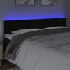 vidaXL sengegavl med LED-lys 200x5x78/88 cm velour sort