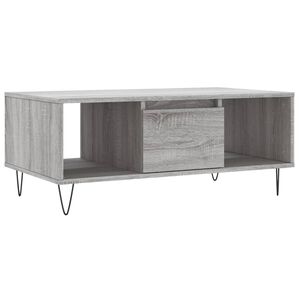 vidaXL sofabord 90x50x36,5 cm konstrueret tr&aelig; gr&aring; sonoma-eg