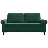 vidaXL 2-personers sofa 140 cm fløjl mørkegrøn