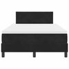 vidaXL LED Box Spring Bed med madras med LED Sort 120 x 200 cm Fl&oslash;jl