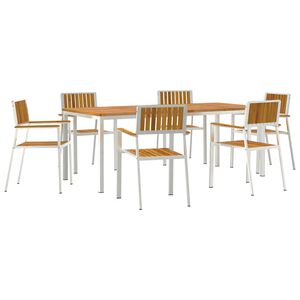 vidaXL Udend&oslash;rs spise s&aelig;t 7 stk. 200 x 90 x 75 cm