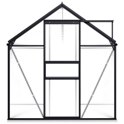 vidaXL drivhus med fundamentramme 3,3 m² aluminium antracitgrå