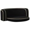 vidaXL sammenfoldelig hundesofa 73x67x26 cm vaskbar hynde plys sort