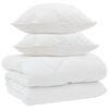 vidaXL Vinter dyne med pude 3 pcs Hvid Microfiber