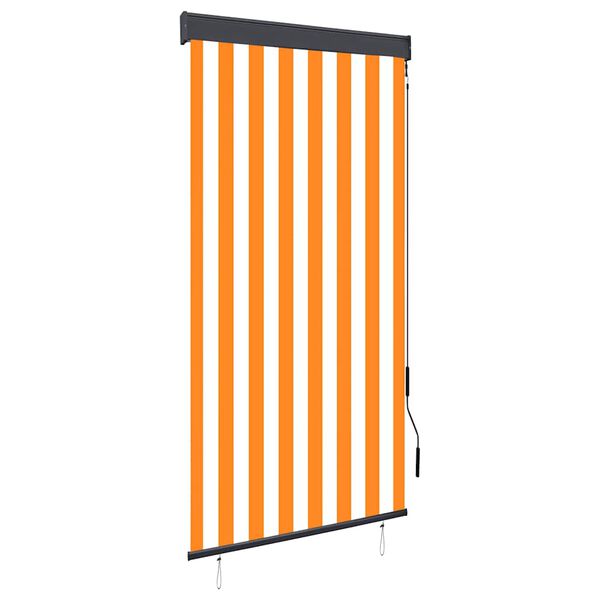 vidaXL udend&oslash;rs rullegardin 80x250 cm hvid og orange
