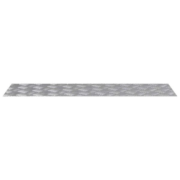 vidaXL Trappe Tread Rektangul&aelig;r 4 pcs S&oslash;lv 100 x 30 cm Aluminium