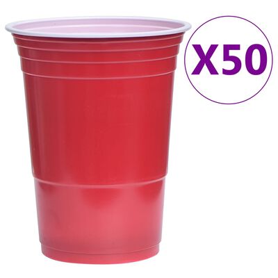 vidaXL beer pong-sæt 0,5 l plastik