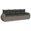 vidaXL sofas&aelig;t til haven 4 dele med hynder polyrattan gr&aring;