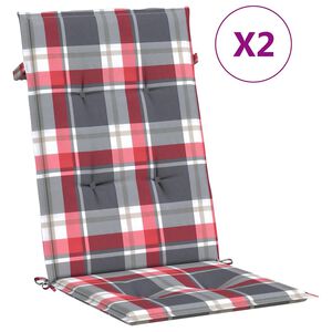 vidaXL stolehynder m. h&oslash;j ryg 2 stk. 120x50x3 cm stof r&oslash;dternet