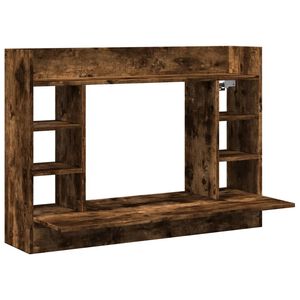 vidaXL v&aelig;gh&aelig;ngt skrivebord 105x48x75 cm konstrueret tr&aelig; r&oslash;get egetr&aelig;