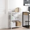 vidaXL bogreol med 3 hylder 60x27,6x90,5 cm konstrueret tr&aelig; hvid