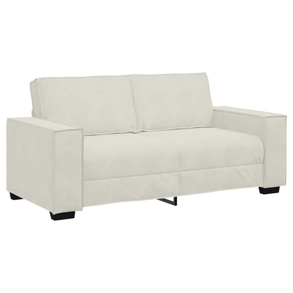 vidaXL 2-personers sofa 180x78x84 cm velour cremefarvet