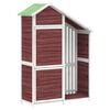 vidaXL redskabsskur 120x53,5x170 cm massivt fyrretr&aelig; mokkafarvet